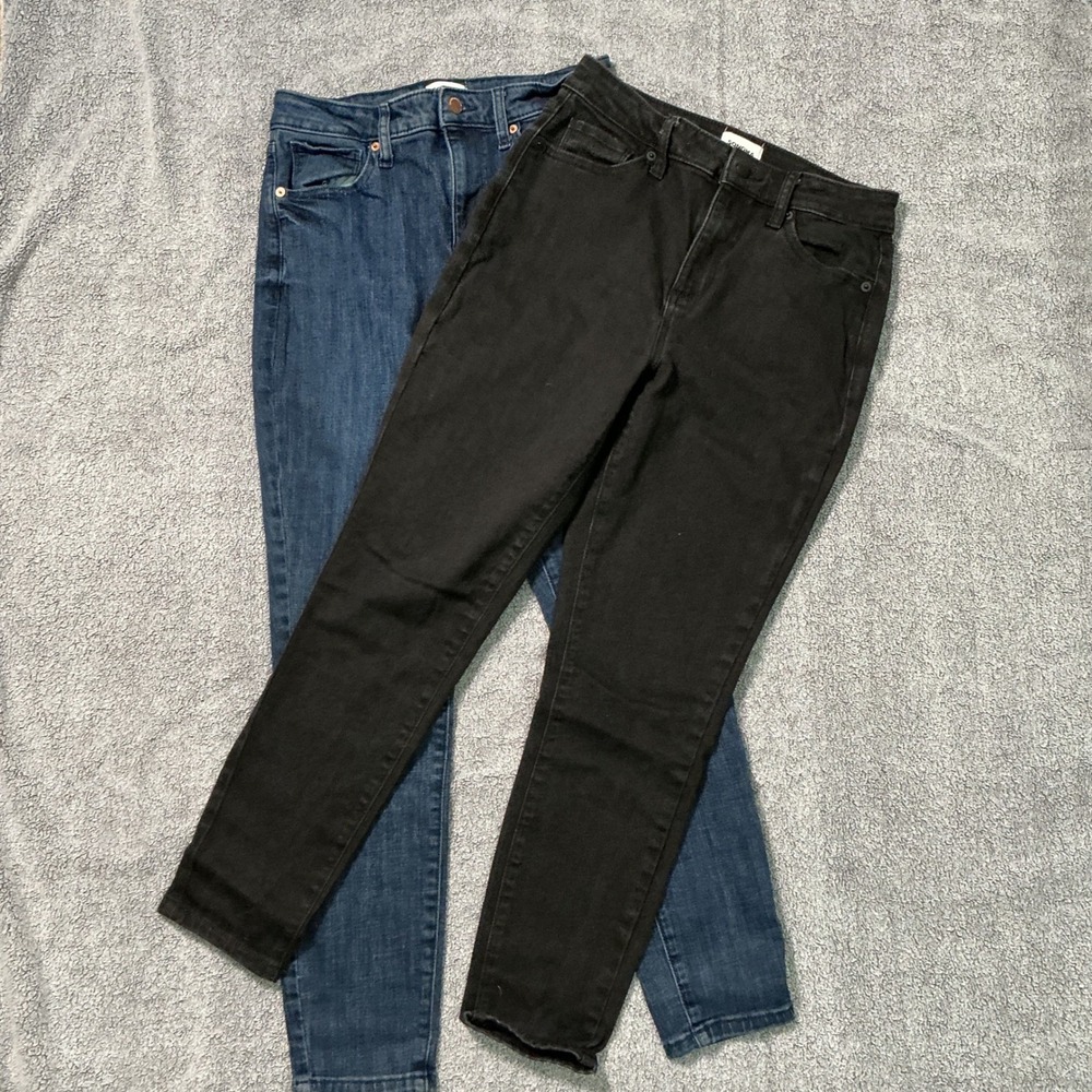 Sonoma Goods For Life Skinny Jeans Bundle Womens 6R Black Dark Wash Blue 2 Pairs